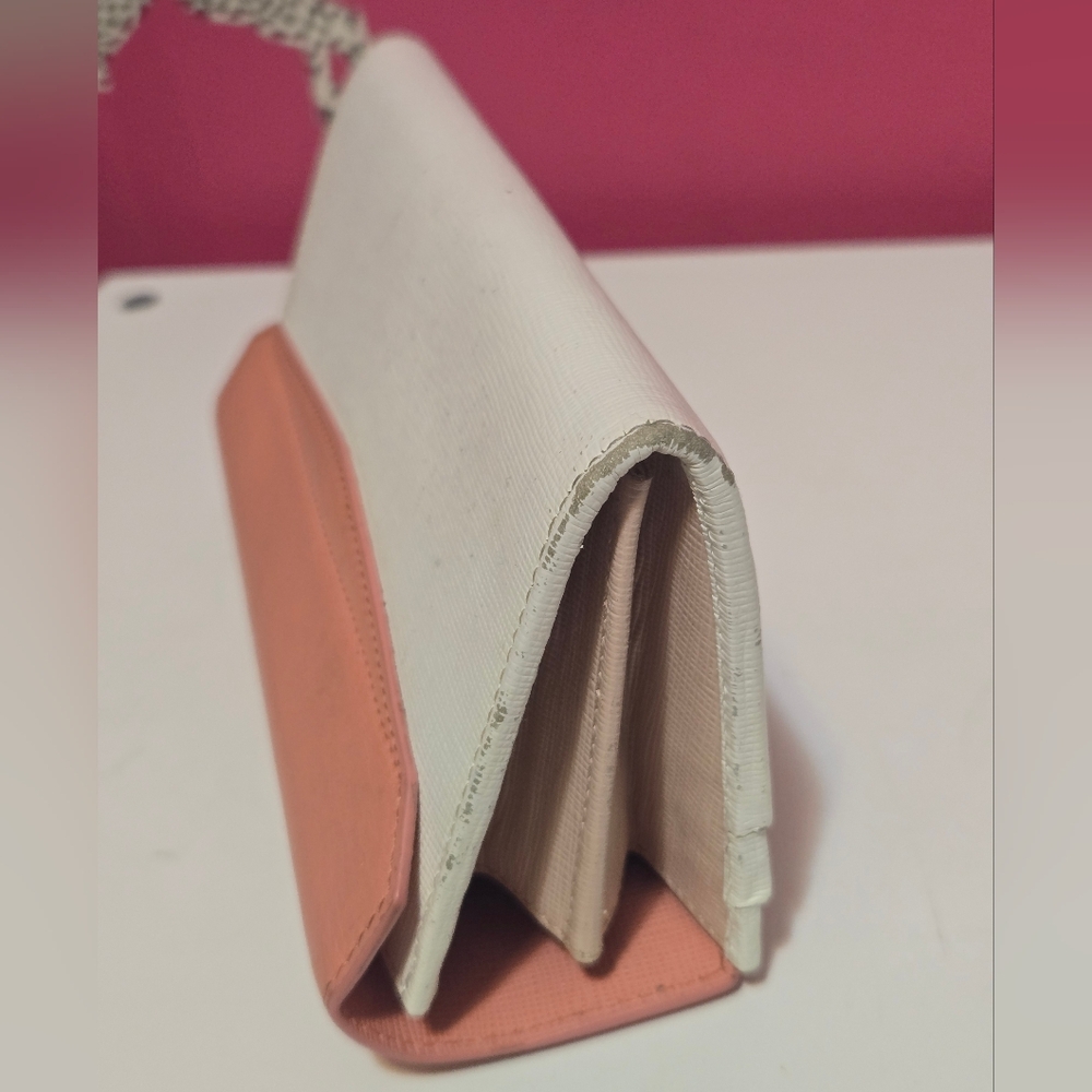 GUC Fendi White Peach Leather 2Jours Long Flap Continental Wallet - Picture 11 of 11